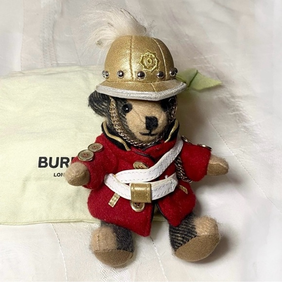 Burberry Regimental Bear Keychain Bag Charm - Picture 1 of 13